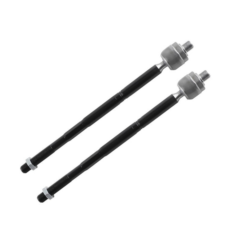 Front tie rod end assemblies with threaded ends on black rods