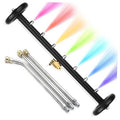Black rotary undercarriage pressure washer cleaner wand with 7 spray nozzle tips