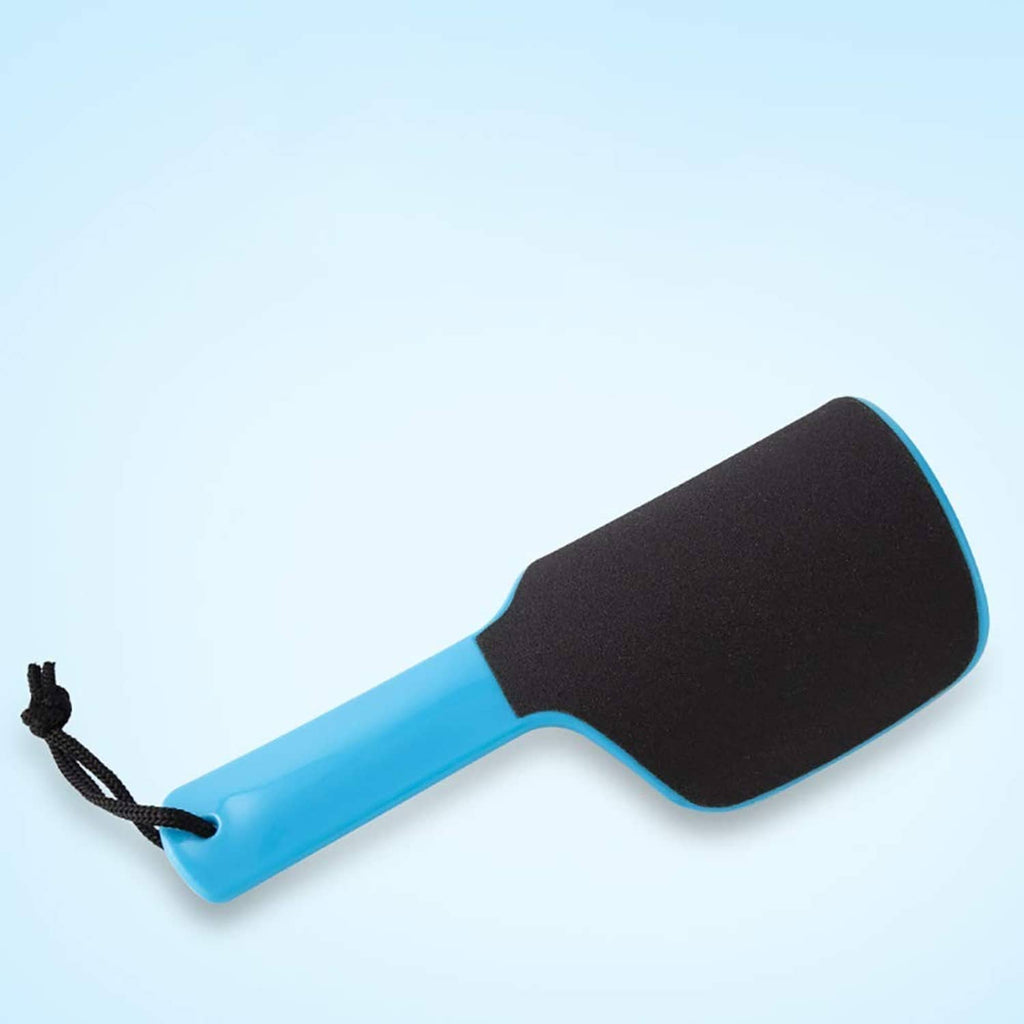 U-shaped foot file callus remover with blue handle and black abrasive pad