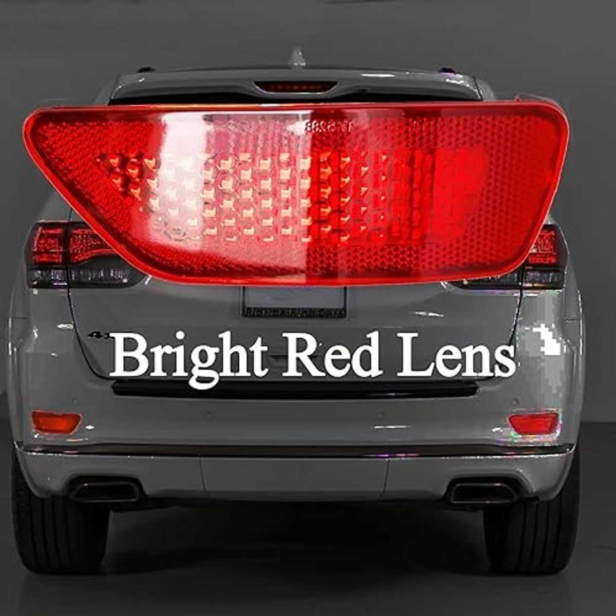 Right rear tail reflector light with red lens