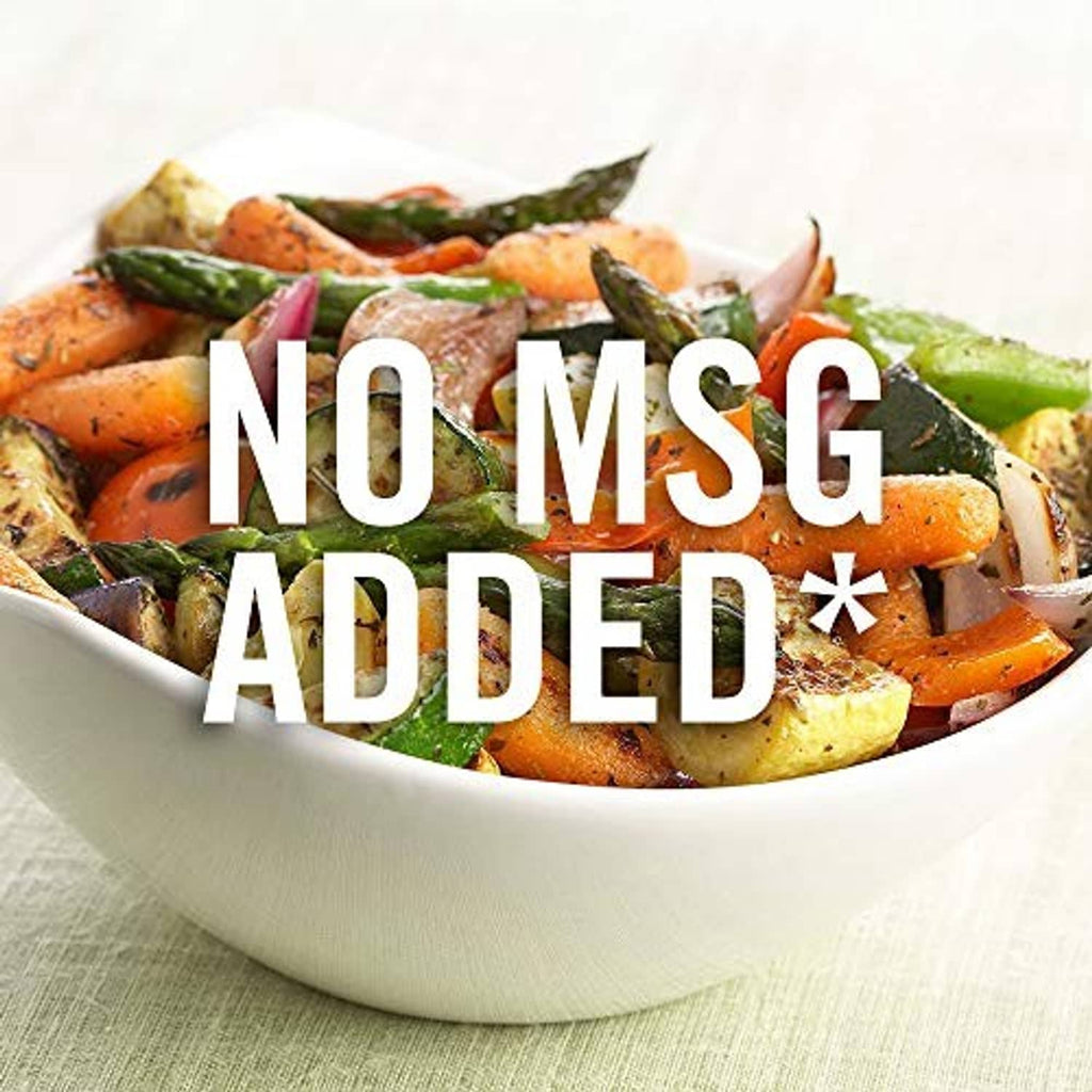 Bowl of vegetable medley topped with herb seasoning
