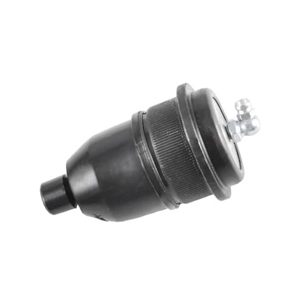 Front upper ball joint assembly with black metal housing and threaded stud