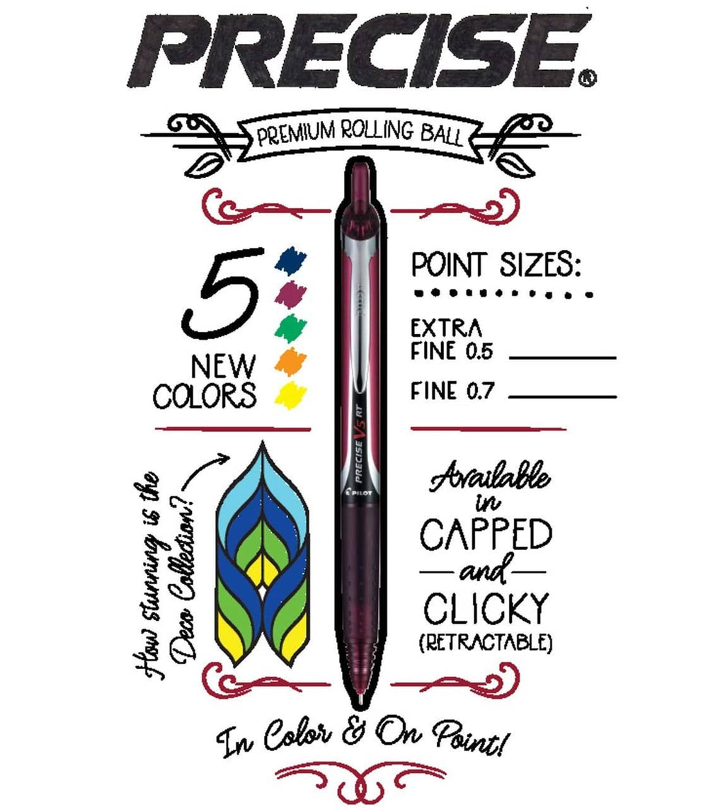Retractable rolling ball pen promo graphic with extra fine point size 0.5