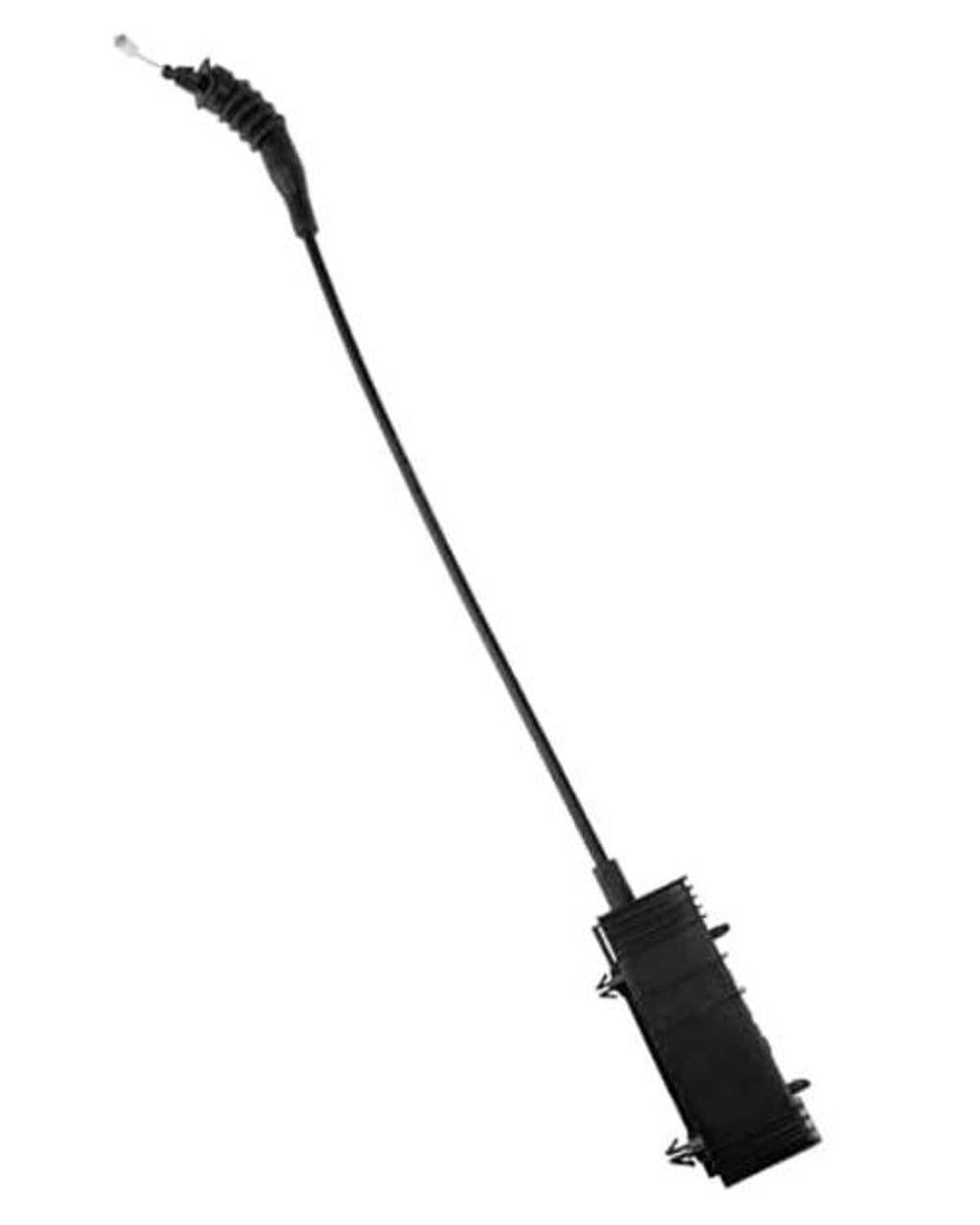 Hood release cable with black sheath and molded connector