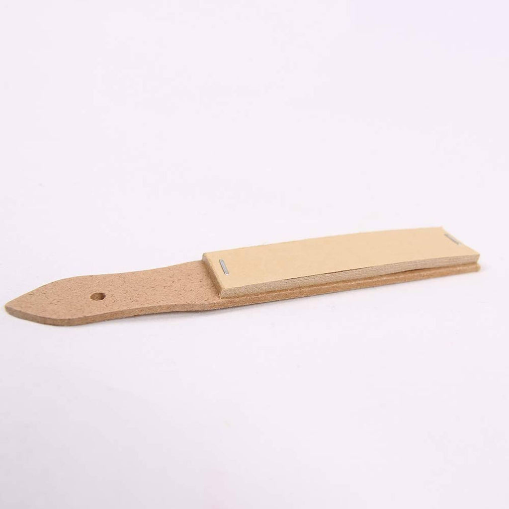 Sandpaper pencil pointer sharpener strip with two metal slots