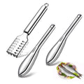 Stainless steel fish scaler with rectangular sawtooth brush head and hanging loop