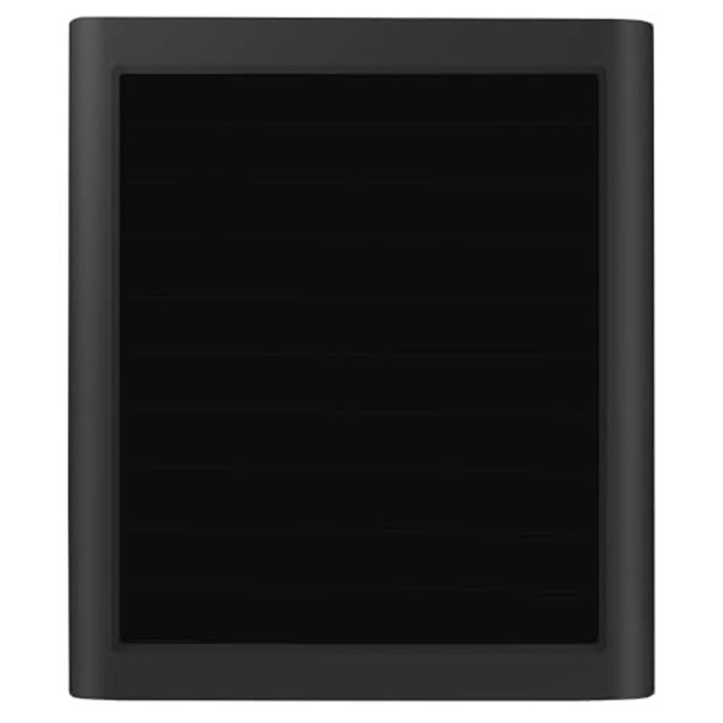 Black solar panel charger with smooth square frame and dark glass