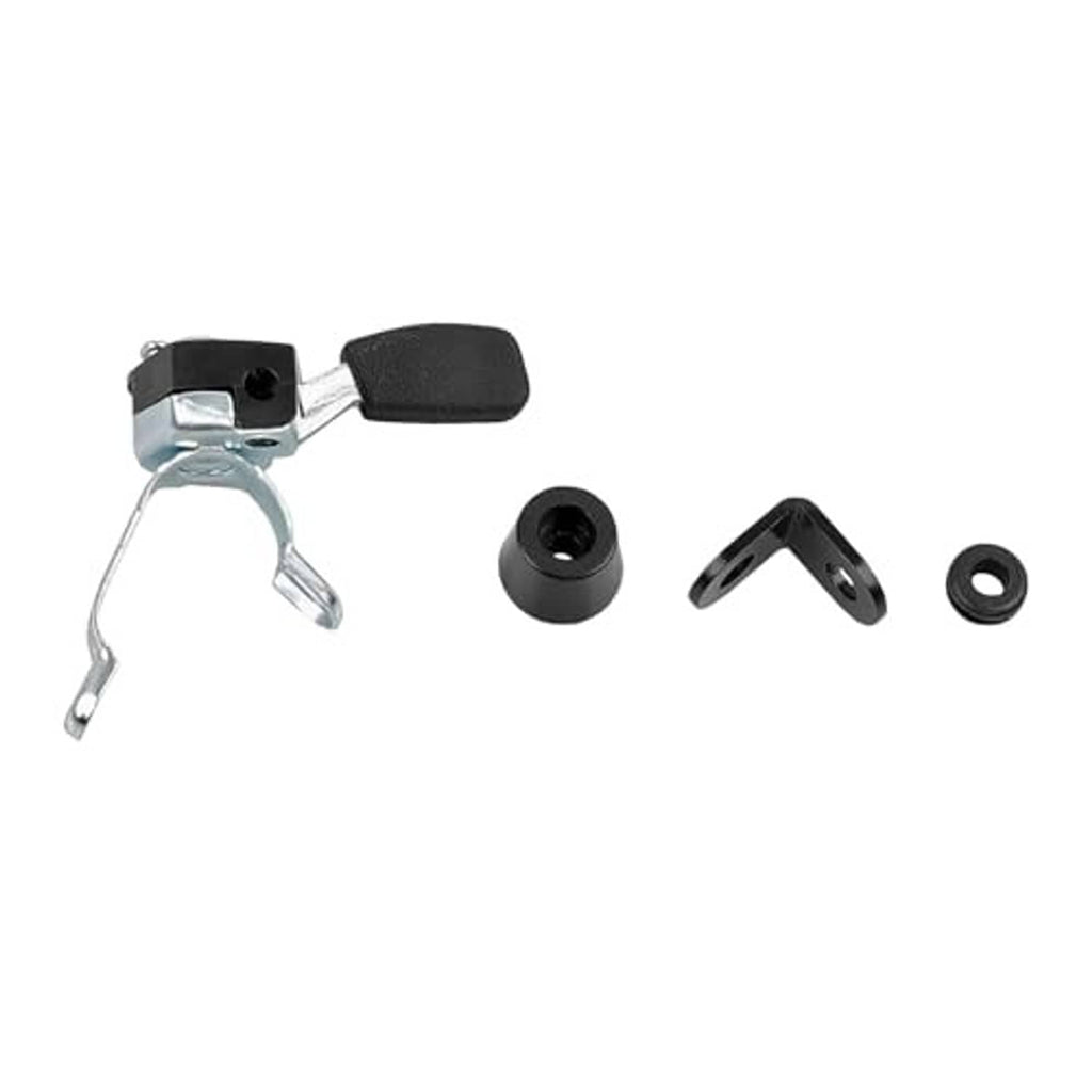 Throttle control lever with black handle plus included spacers and washers