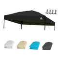 Black pop-up canopy top replacement cover for 10x10 straight-leg tent