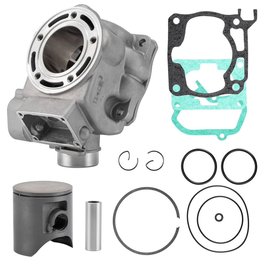 Aluminum cylinder assembly and piston with gasket set and piston rings
