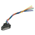 Electronic throttle body connector plug with multicolor wire leads