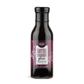 Tastefully Simple Bayou Bourbon glaze bottle, 12 fl oz, dark glass with Bayou label