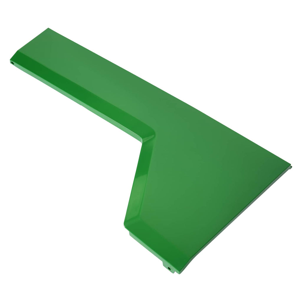 Green steel RH hood side panel, long straight section with raised top tab