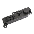 Front left power seat control switch panel with rocker button and connector terminals