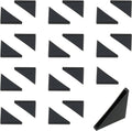 Pack of black triangular glass table corner protectors, 22-piece set