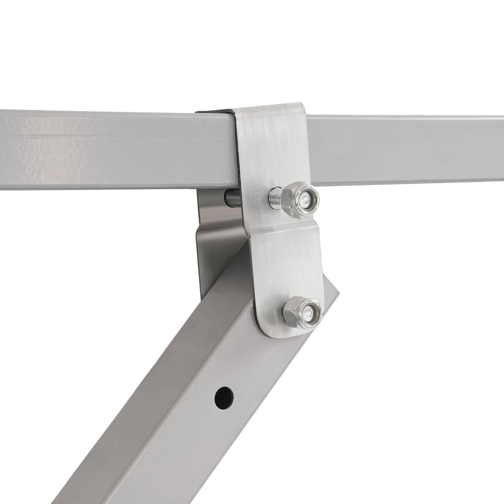Reinforced metal support bracket with bolts for securing a trailer cross bar