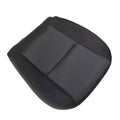 Black cloth driver-side seat bottom cover with textured dark gray center panel