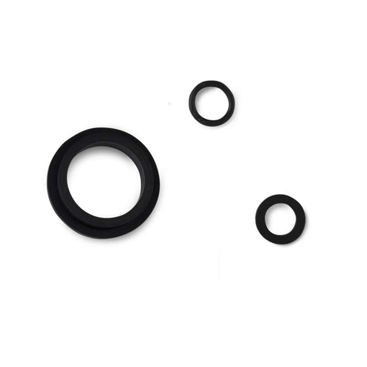 Black rubber seal rings for sand filter pump: one large and two small O-rings