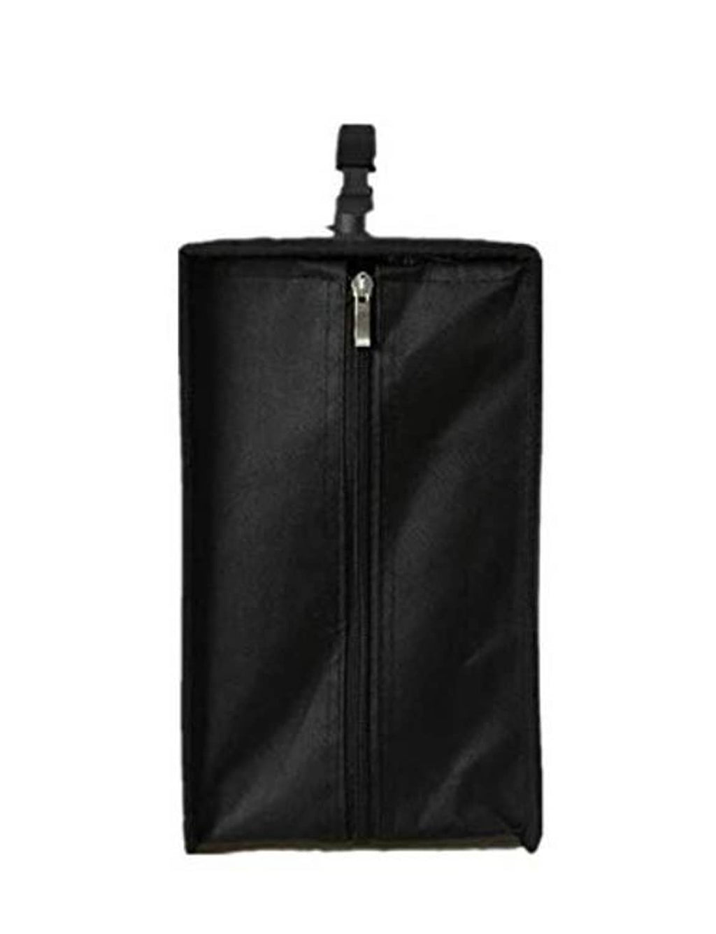 Dark gray CD/DVD sleeve with central zipper and top loop handle