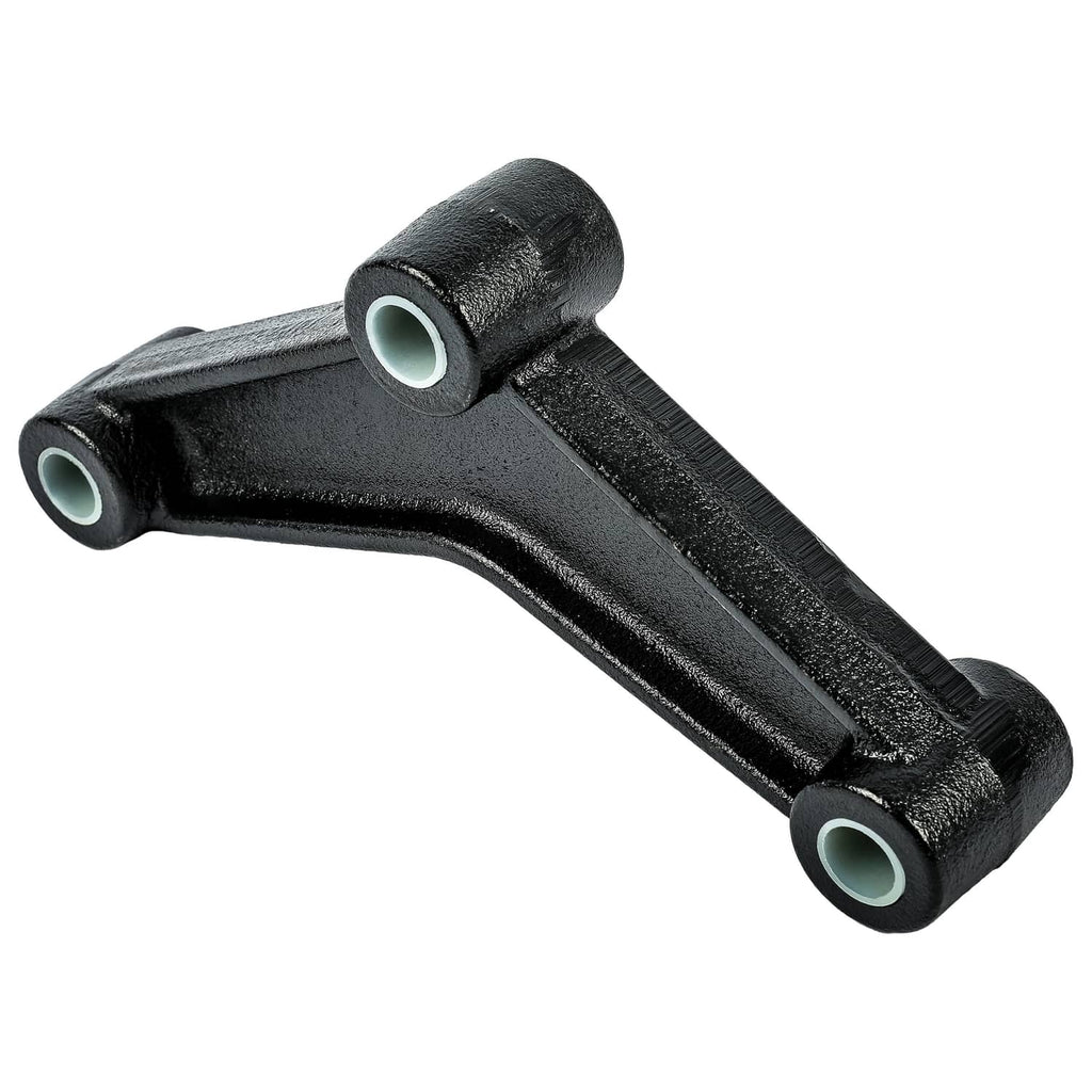 Black leaf spring hanger U-link with two bushing holes