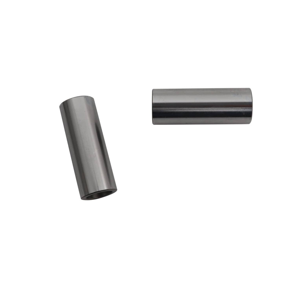 Aluminum piston pins and cylindrical sleeves, silver finish