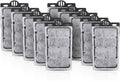 Set of gray aquarium filter cartridges with plastic top clips, rectangular pads