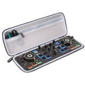 Hard DJ travel case with zip-open lid and mesh pocket; controller fits inside