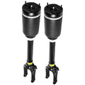 Pair of front air suspension struts with black shocks and fork-style mounting brackets