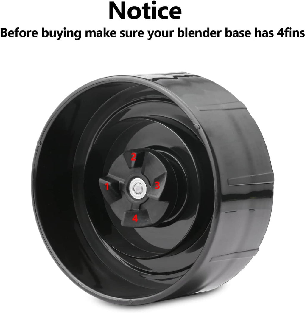 Blender replacement blade disc with multi-blade cutter, side view