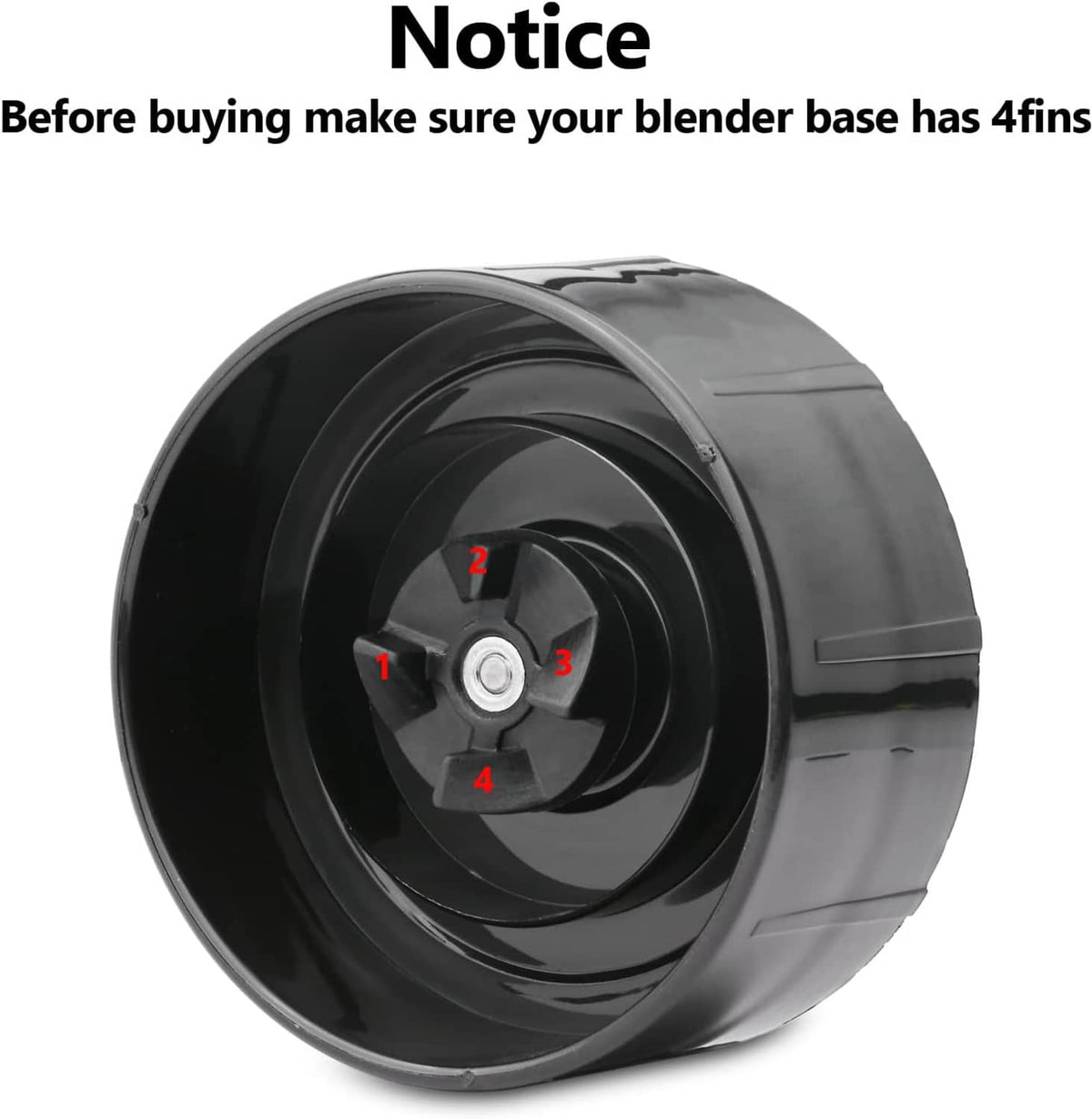 Blender replacement blade disc with multi-blade cutter, side view