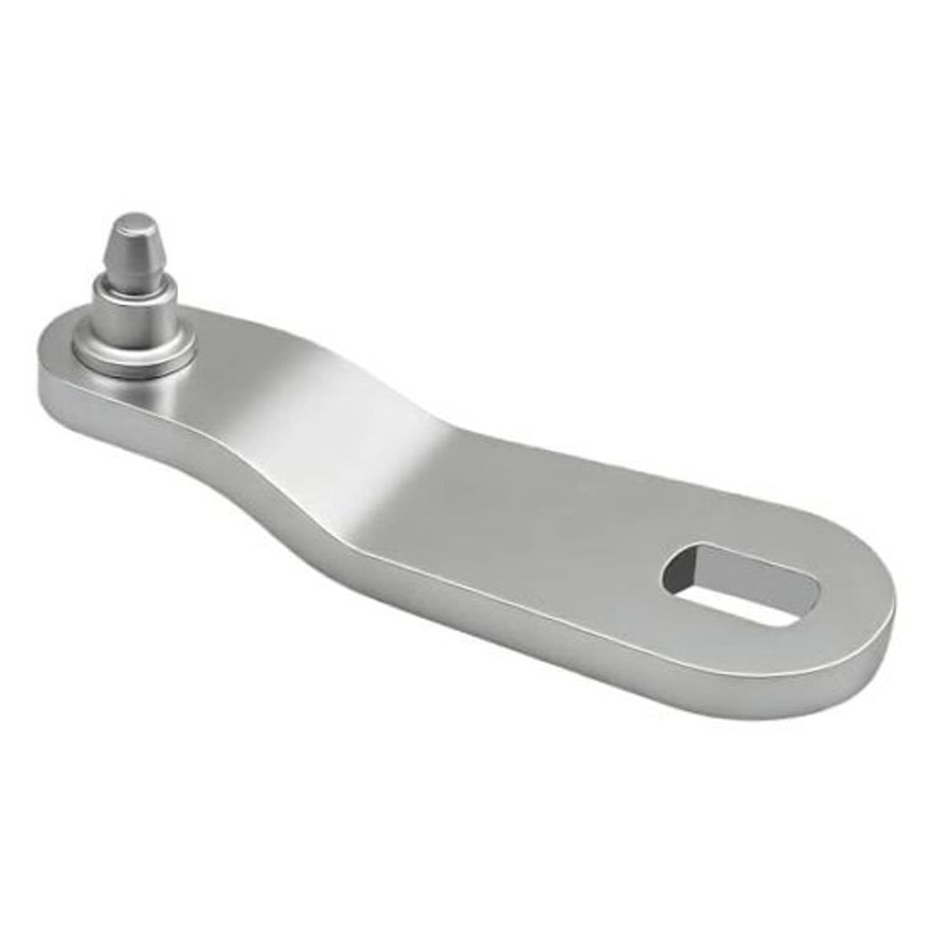 Silver automatic transmission shift lever with rounded handle and mounting stud