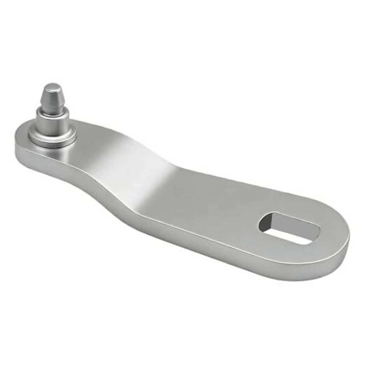 Silver automatic transmission shift lever with rounded handle and mounting stud