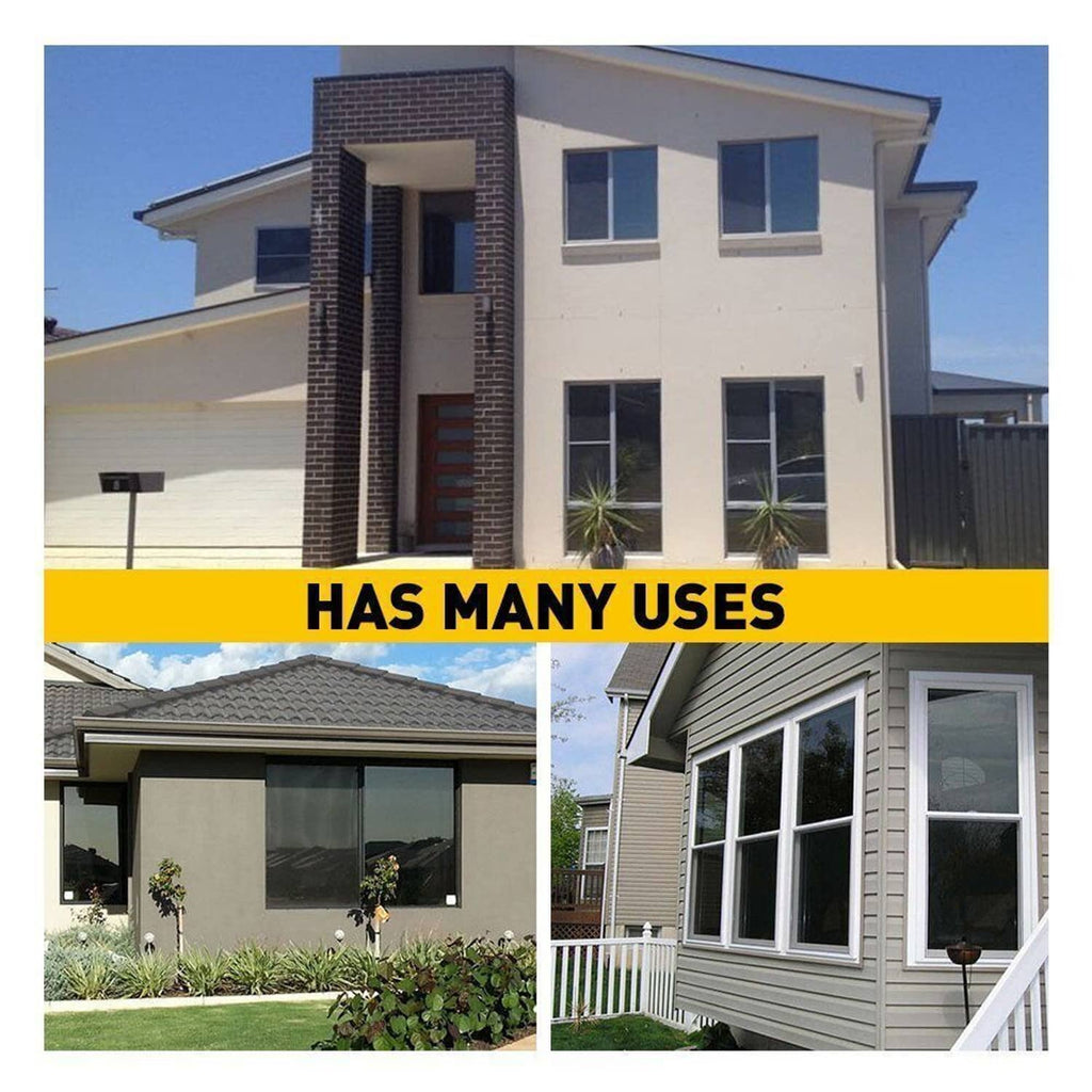 Window tint film used on home windows, dark privacy effect on glass