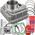 Cylinder piston gasket top end kit with aluminum cylinder, gaskets, rings, and sealant tubes