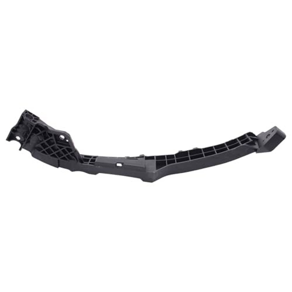 Black plastic headlight bracket mount retainer support with mounting holes at ends