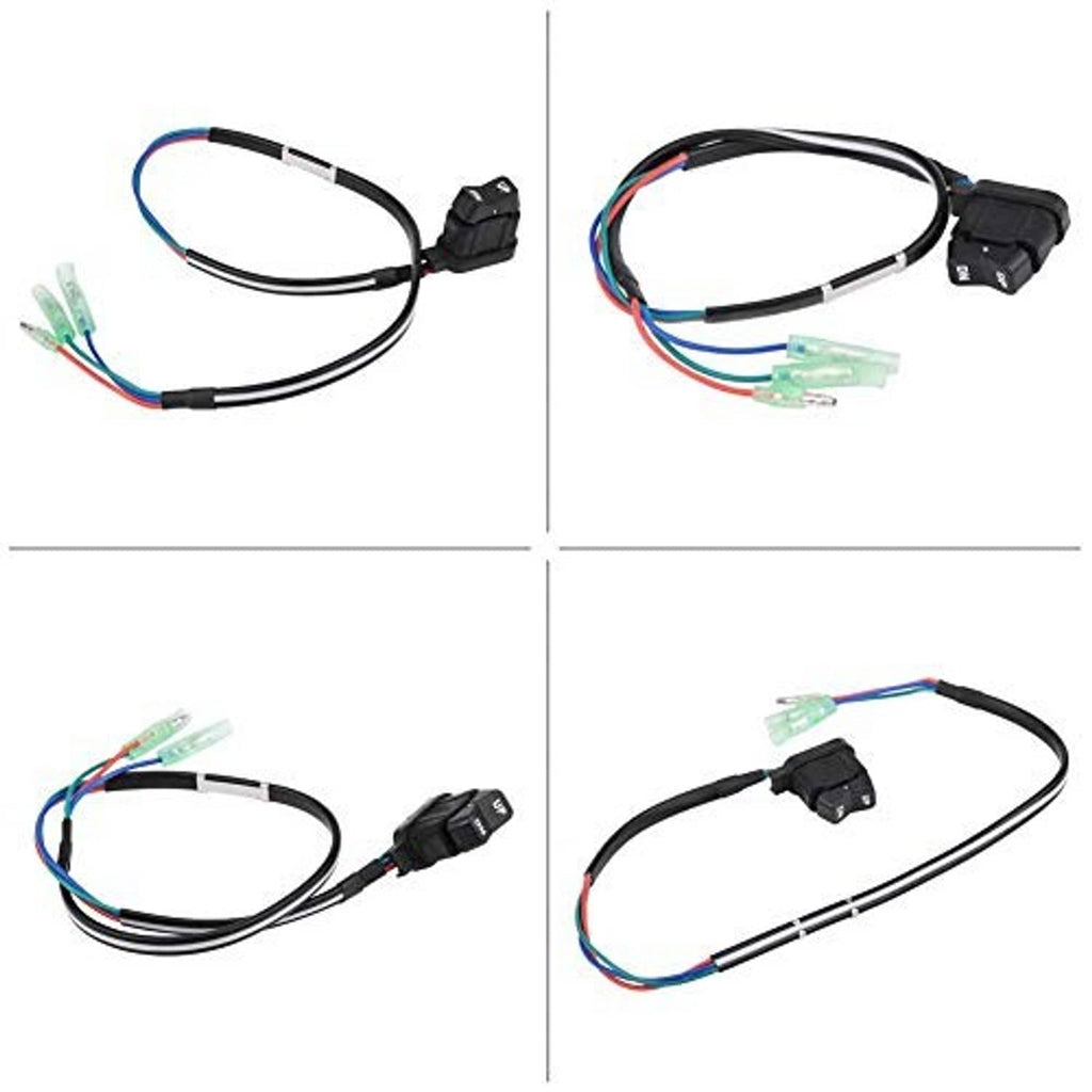 Power trim switch assembly kit with black cable harness and control switch blocks