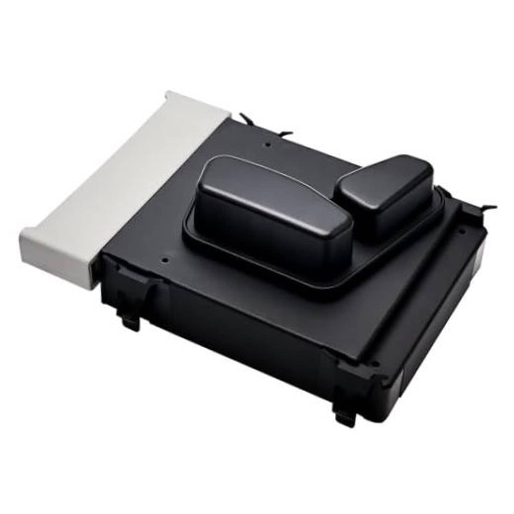 Power seat switch module with black rocker and gray side trim, front-left driver style