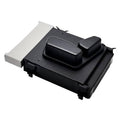 Power seat switch module with black rocker and gray side trim, front-left driver style