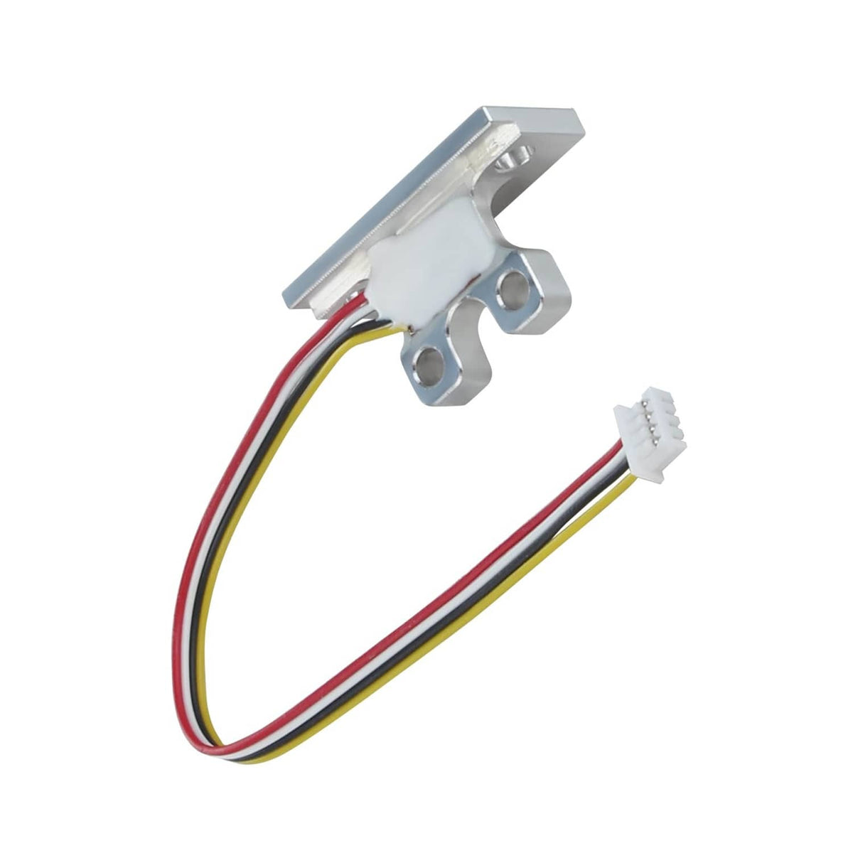 Strain gauge sensor bracket with multicolor cable and white connector