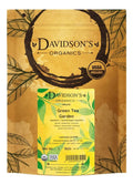 Davidson's Organics green tea garden loose-leaf pouch with cinnamon and tea label