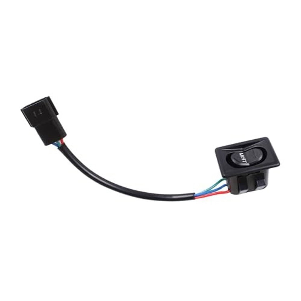 Black wiring harness with plug connector ends and multicolor internal wiring
