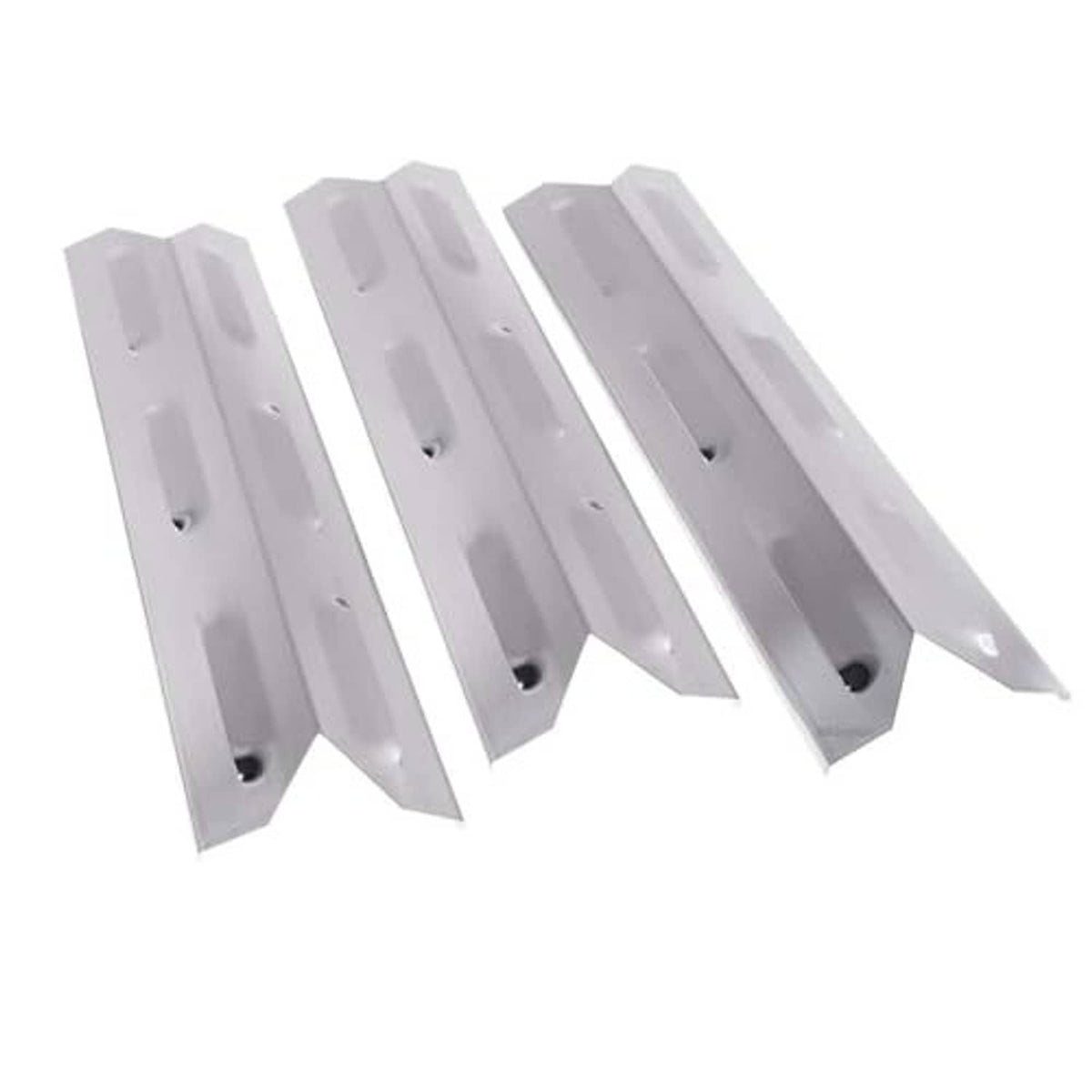 White metal grill heat plates for burner replacement, set of four
