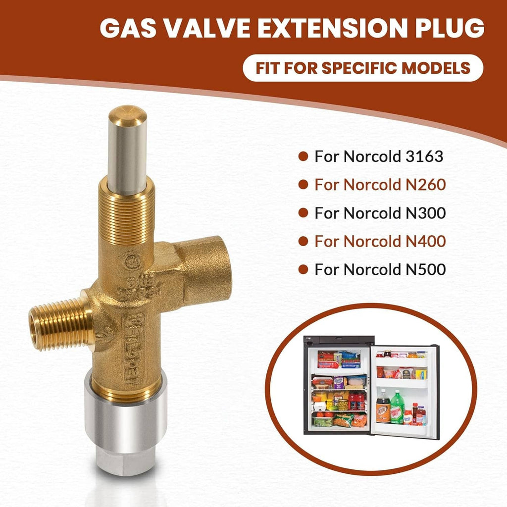 Gas valve extension plug brass cross body with silver cylindrical connector