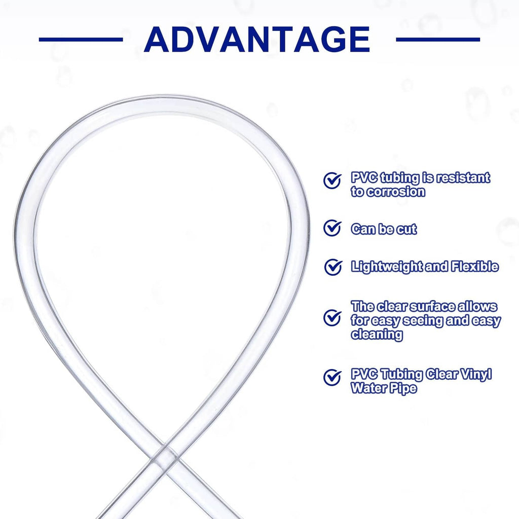 Clear PVC tubing loop, transparent flexible hose