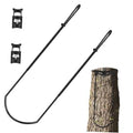Black single-step tree climbing aider with U-shaped rope loop and grip handle