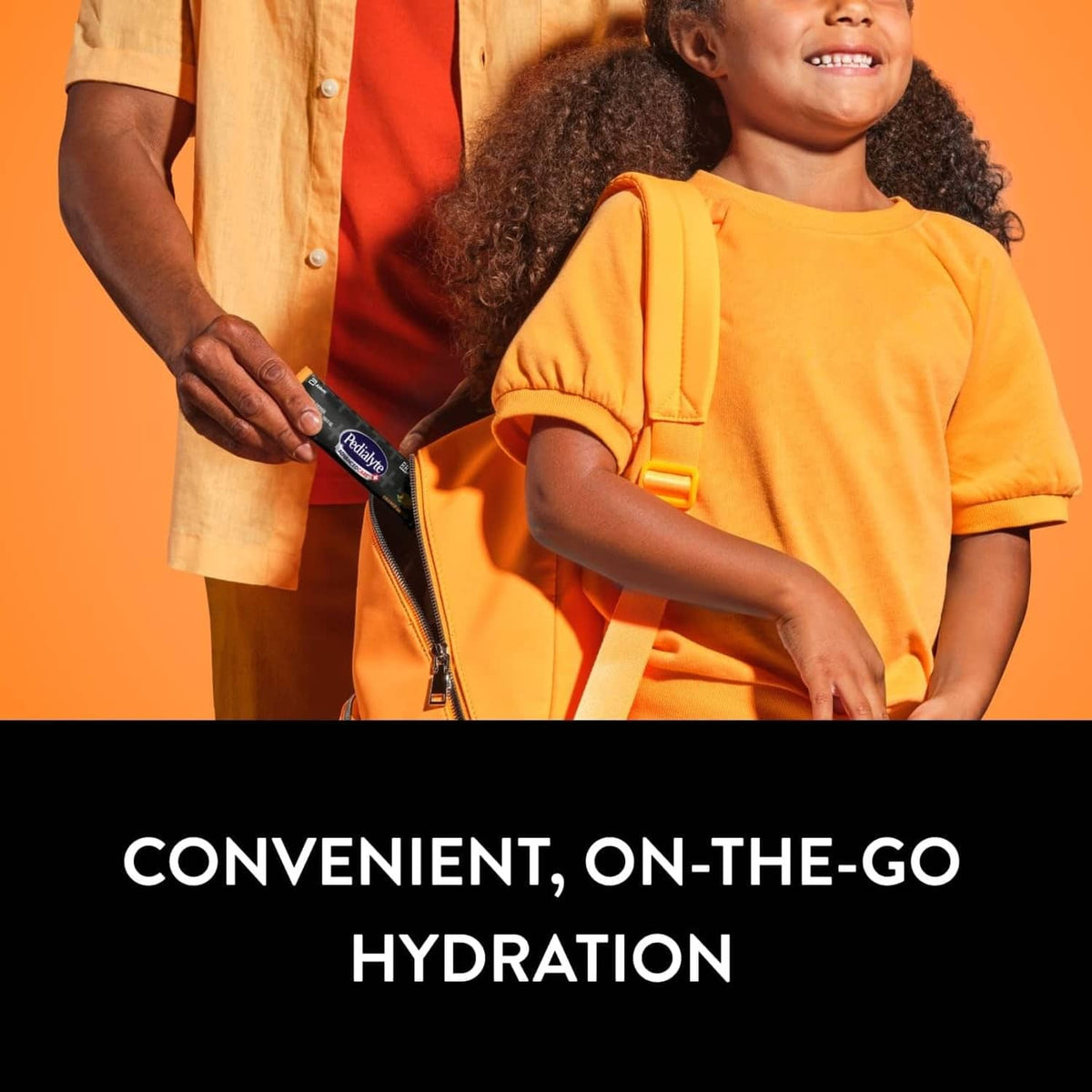 Pedialyte AdvancedCare electrolyte powder packet for convenient on-the-go hydration