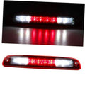 LED third brake light with chrome housing and red lens, illuminated red LEDs