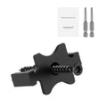 Black composite deck hidden T-clip with preinstalled Torx screw fastener