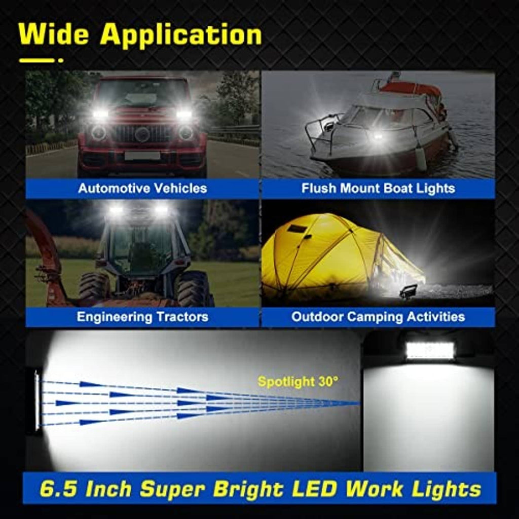 LED work light projecting a wide beam from a portable magnetic base.
