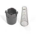 Magnetic door plunger replacement for washer with gray housing and metal spring